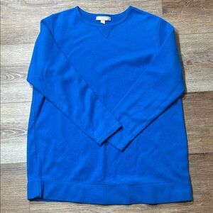 Woman Within Men's Crewneck Sweater in Bright Blue